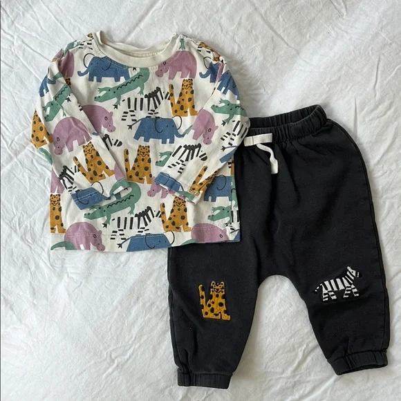 Zoo Print Hanna Andersson set - Picture 1 of 5